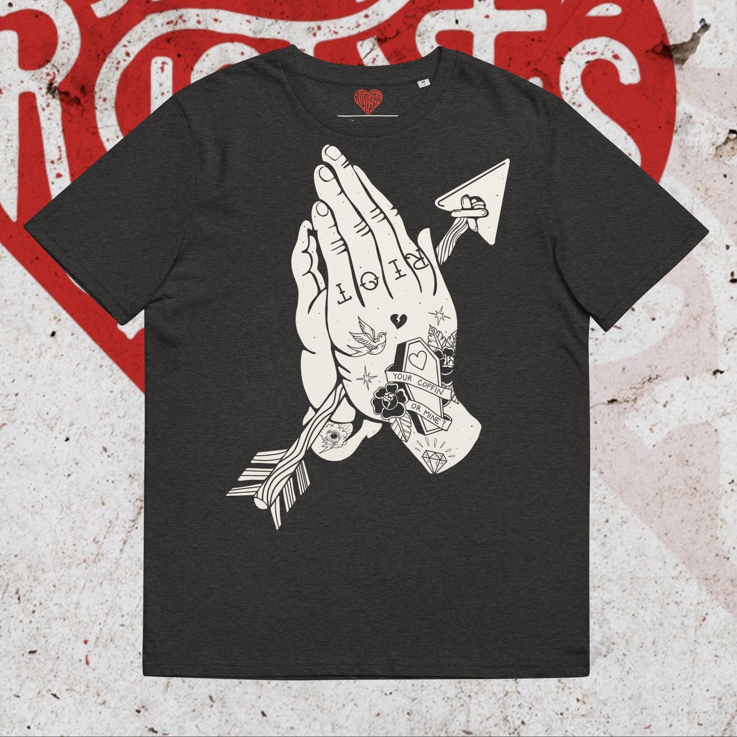 Riot Tattoo Hands | Organic cotton t-shirt